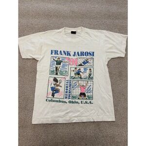 VTG 90s Soccer Double Sided Graphic Shirt Frank Jarosi USA Size Large